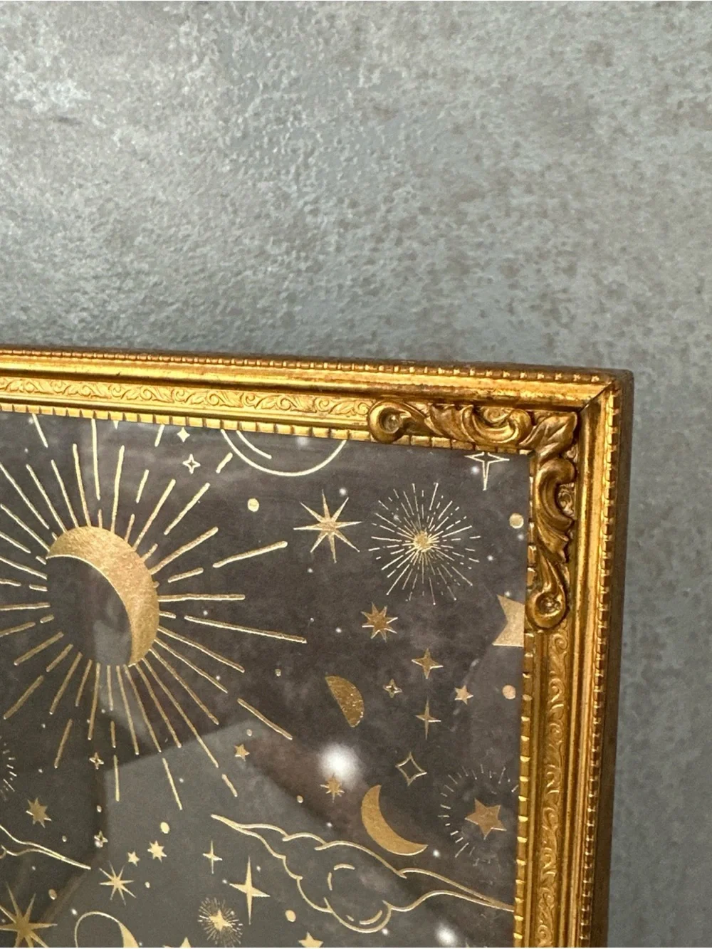 Vintage ORNATE DANISH Bi-Fold Picture Frame 8